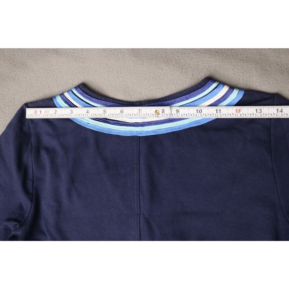 LILLY PULITZER Dress Women Small Navy String Accent Pullover Quarter Sleeve - Picture 11 of 16